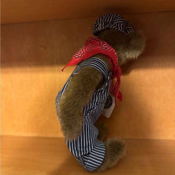 Boyds Bears Plush with Red Bandana and Striped Outfit - Picture 5 of 8